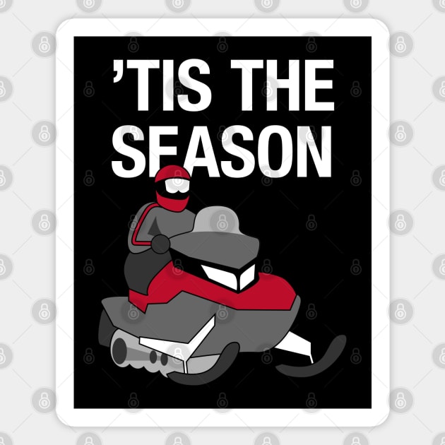 Snowmobile Season (red) Magnet by designminds1